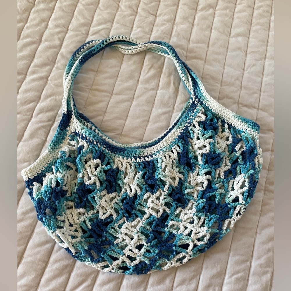 Crocheted knitted  handmade Mesh Market bag, Summer bag, Tote bag,  Beach bag